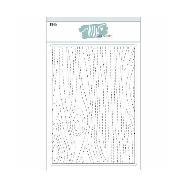 Made With Love Woodgrain Background dies