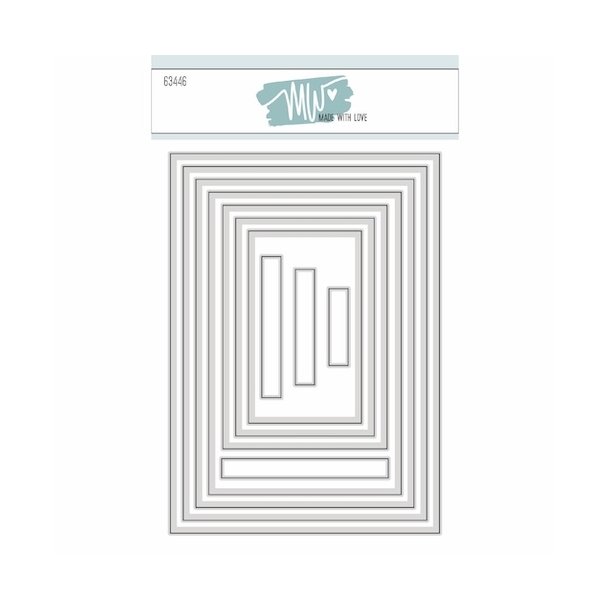 Made with love die Rektangel variant 1 A6 10x14,3cm A7 5,9x9cm