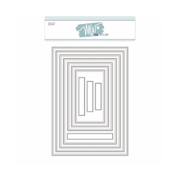 Made with love die Rektangel 2 A6 10x14,3cm A7 5,9x9cm