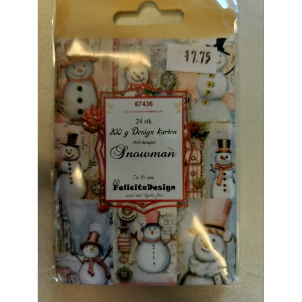 Toppers Snowman 24 stk 7x10cm 200g