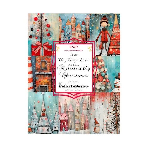 Toppers Artistically christmas 24 stk 7x10cm 200g