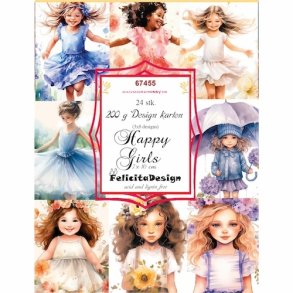 Toppers Happy girls 3x8design 7x10cm 200g