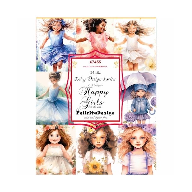 Toppers Happy girls 3x8design 7x10cm 200g