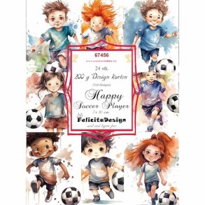 Toppers Happy soccer player 3x8design 7x10cm 200g