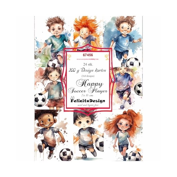 Toppers Happy soccer player 3x8design 7x10cm 200g