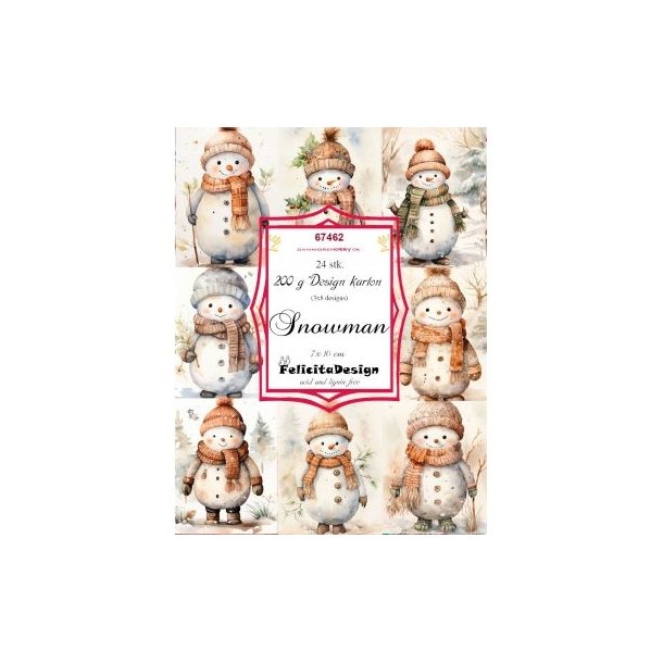 Toppers Snowman 24 stk 7x10cm 200g