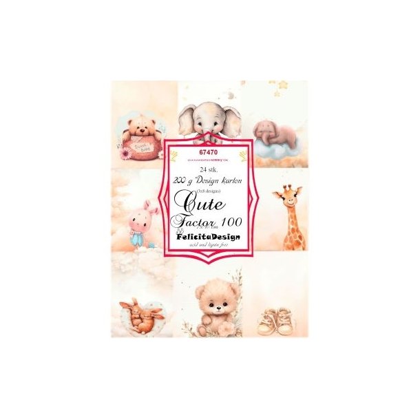 Toppers Cute factor 100 3x8design 7x10cm 200g