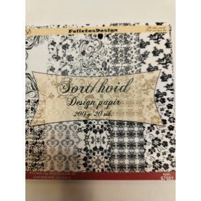 Felicita Design Sort hvid design 20 stk 15x15cm 200g