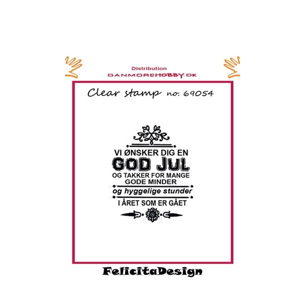  Felicita stempel Vi �nsker dig en god jul