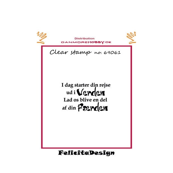  Felicita Design stempel I dag starter din rejse