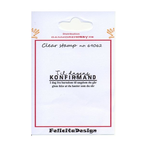  Felicita Design stempel Til dagens konfirmand