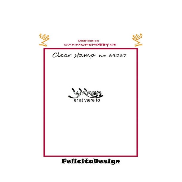  Felicita Design stempel Lykken er at v�re to