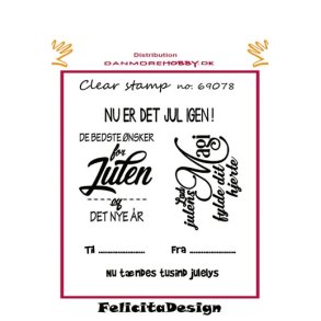  Felicita Design stempel Juetekster 6 stk forskellige