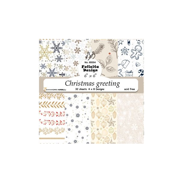  Felicita Design karton Jul 15,5x15,5cm 4x8 design, 200g Syrefri