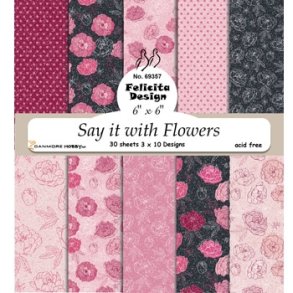  Felicita Design Say it with flowerw 15x15cm 3x10 design 200g