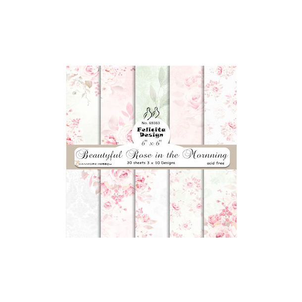 Felicita Design Beautyful rose in the morning 3x10 ark 15x15cm 200g