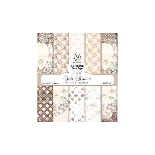 Felicita Design Soft brown 3x10 ark 15x15cm 200g