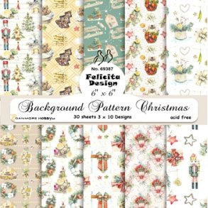 Felicita Design Background pattern christmas 1x10 design 15x15cm 200g