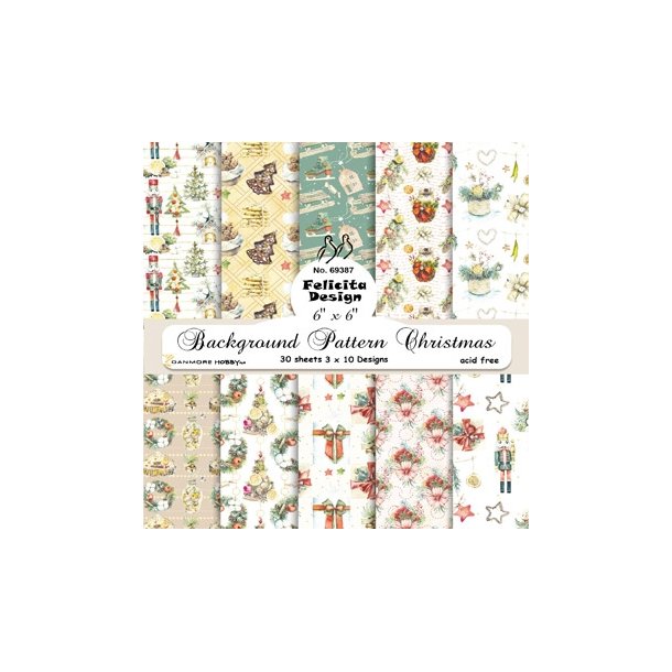 Felicita Design Background pattern christmas 1x10 design 15x15cm 200g