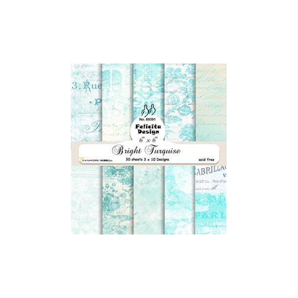 Felicita Design Bright turquise 3x10 design 15x15cm 200g