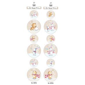  Felicita design Gave/manilla m�rker med vinter motiver 6x2 design 4,2x8,3cm