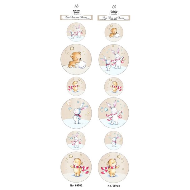 Felicita design Gave/manilla m�rker med vinter motiver 6x2 design 4,2x8,3cm