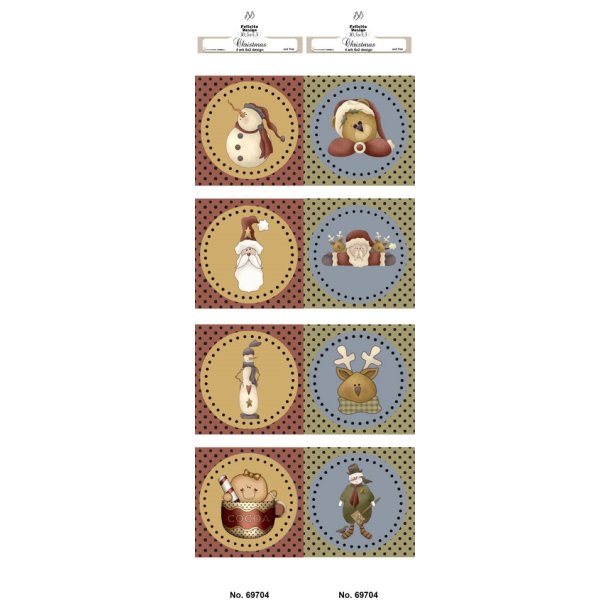  Felicita Design Gave/manilla m�rker med nisser 6x2 design 4,2x8,3cm 