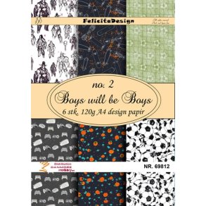  Felicita Design A4 Drenge vil v�re drenge nr 2 6 stk 120g