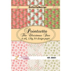Felicita Design Pointsetta the christmas star 6 stk A4 120g