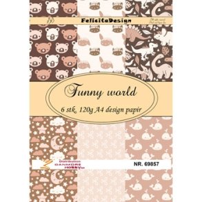 Felicita Design A4 Funny world 6 ark 120g
