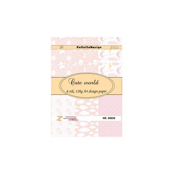 Felicita Design A4 Cute world 6 ark 120g