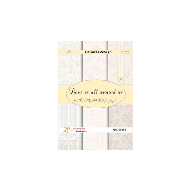 Felicita Design Love is all around us A4 6 ark 120g
