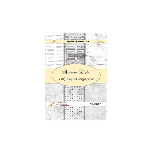 Felicita Design Antrasit light A4 6 stk 120g