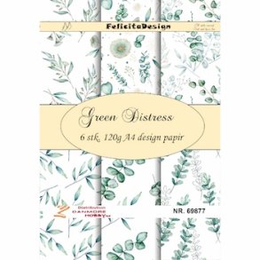 Felicita Design Green Distress 6 stk A4 120g