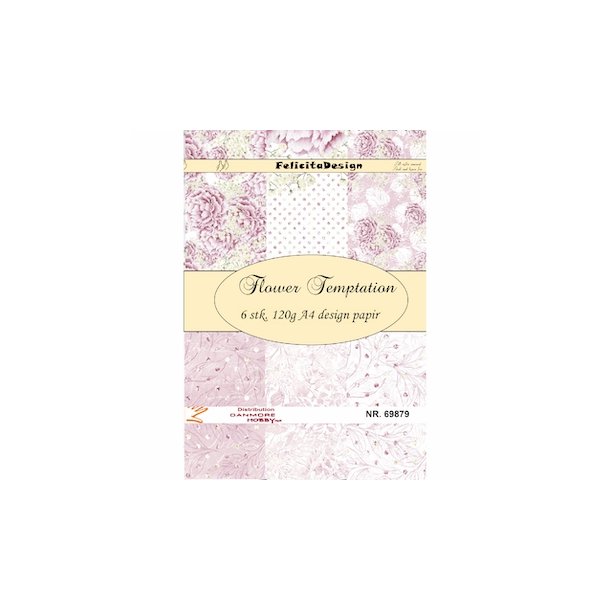 Felicita Design Flower templation 6 stk A4 120g