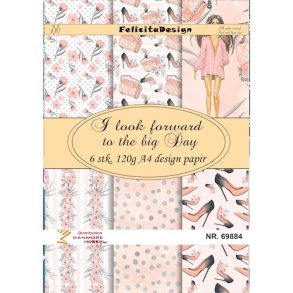 Felicita Design I lokk forward to the big day A4 6stk 120g