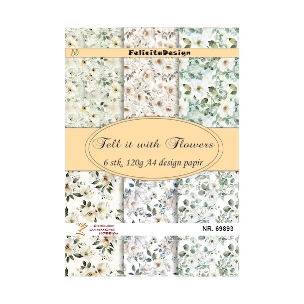 Felicita Design Tell it with flowers A4 6 stk 120g