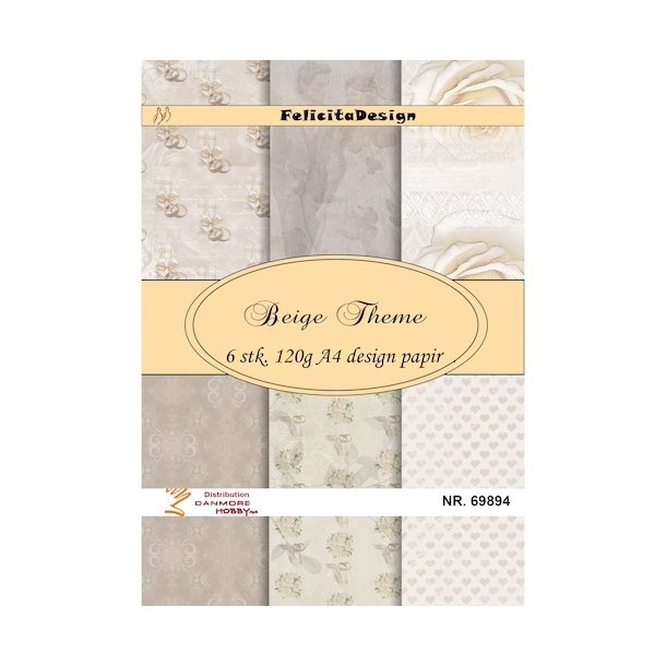 Felicita Design Beige theme A4 6 stk 120g