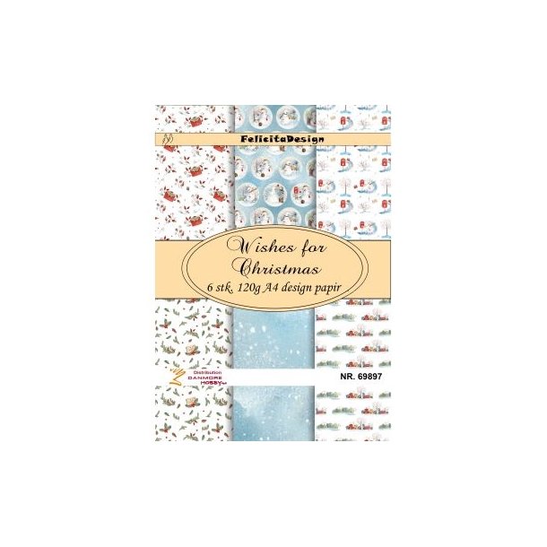 Felicita Design A4 Wishes for christmas 6stk 120g