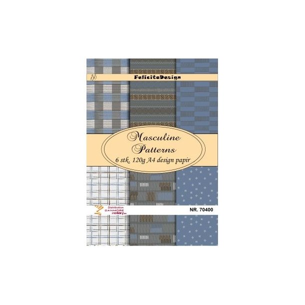 Felicita Design Pattern for cardmaking A4 6 stk 120g