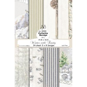 Card A6 Winter wih frosty 3x8design 200g