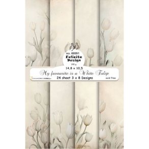 Card My favourite is a white tulip 3x8design 200g