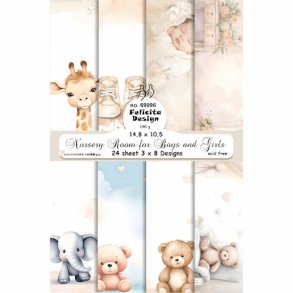 Felicita Design Card A6 Nursery room for boys and girls 3x8design 14,8x10,5cm 190g