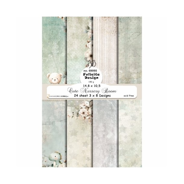 Felicita Design Cards A6 Cute nuseryr room 3x8design 14,8x105cm 200g