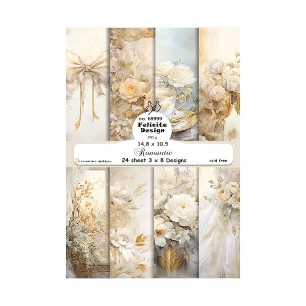 Felicita Design Card A6 Romantic 3x8design 14,8x105,cm 200g