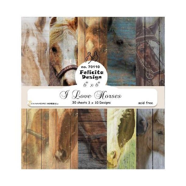 Felicita Design I love horses 3x10design 15x15cm 200g