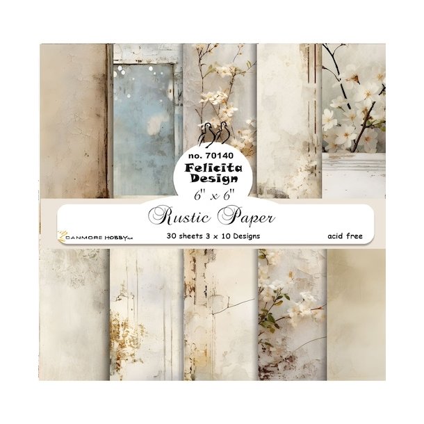 Felicita Design Rustic paper 3x10design 15x15cm 200g