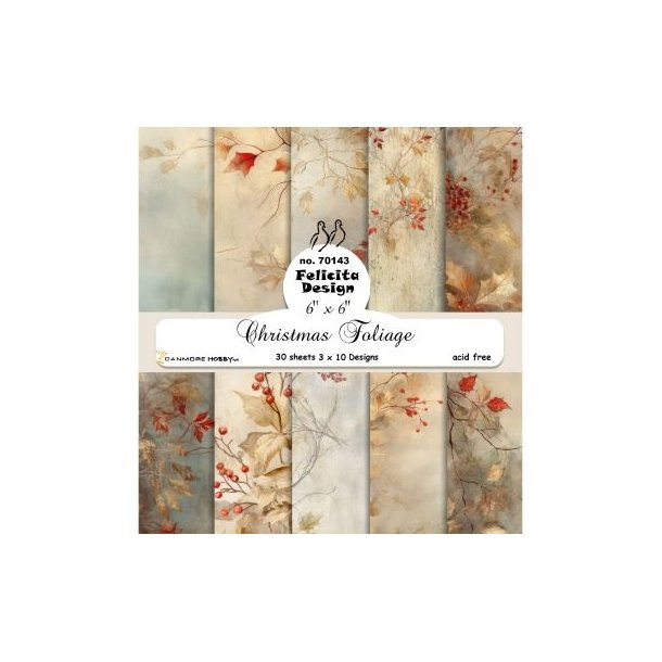 Felicita Design Christmas foliage 3x10design 15x15cm 200g