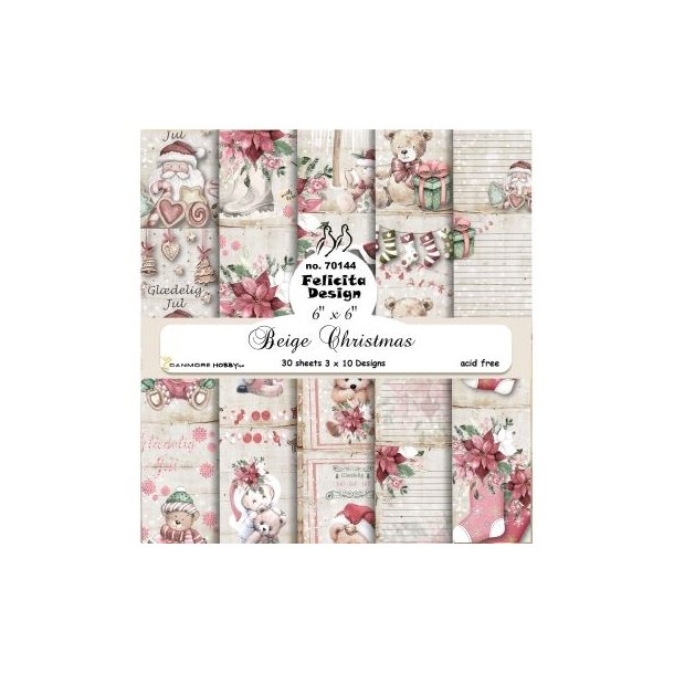 Felicita Design Beige christmas 3x10design 15x15cm 200g