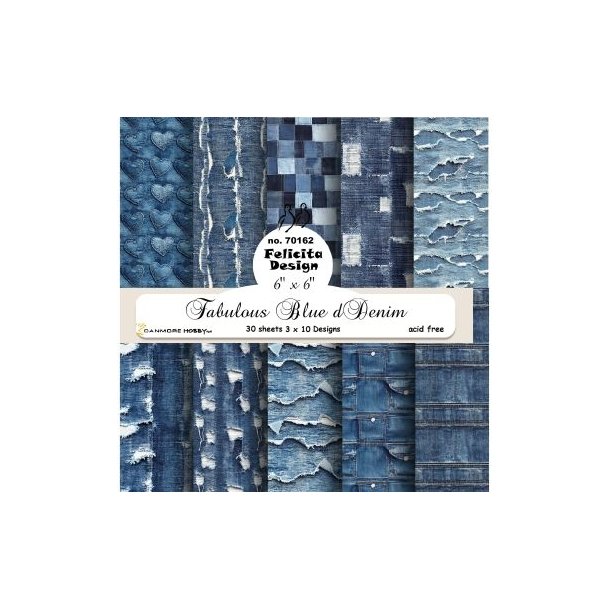 Felicita Design Fabulous blue denim 3x10design 15x15cm 200g